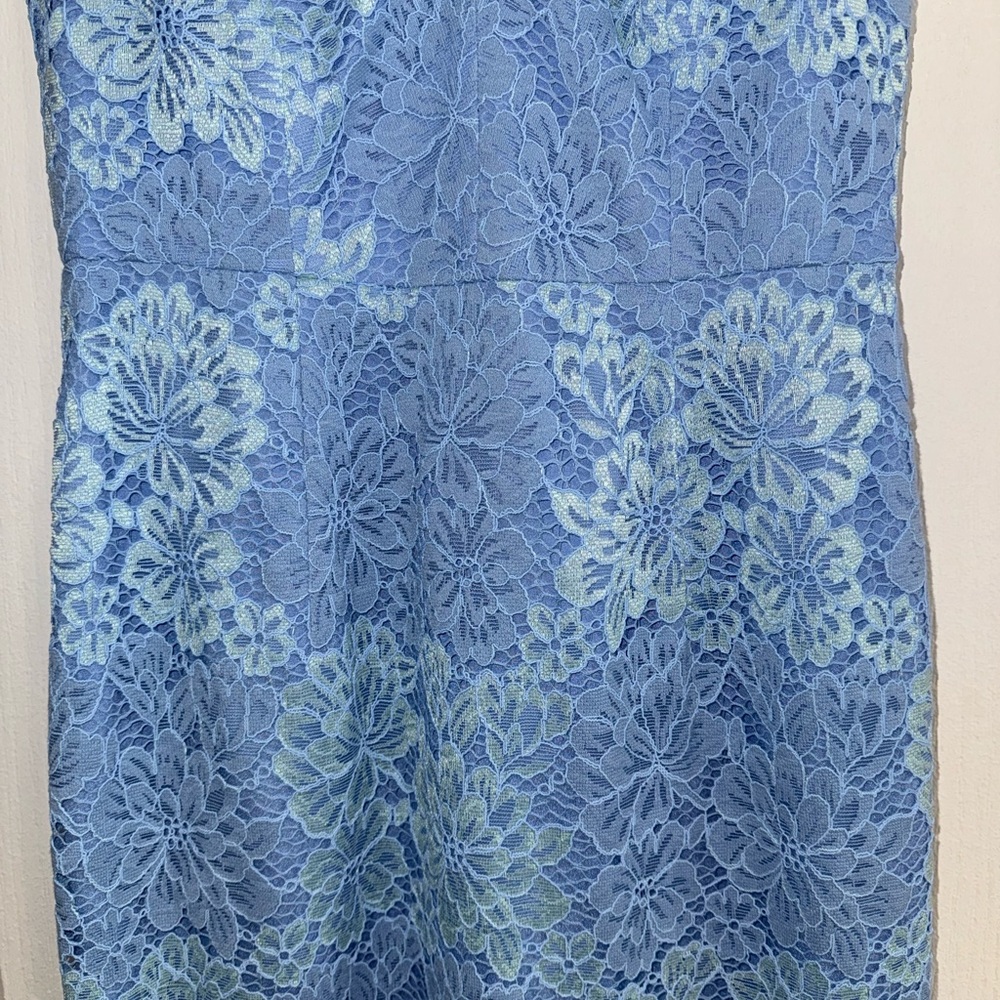 Dress the Population Blue Floral Lace Midi Dress - Picture 5 of 6